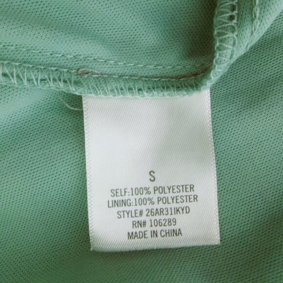 Like New Francesca's Blue Rain Moss Green Chiffon Romper S Feminine Flowy - Picture 8 of 11